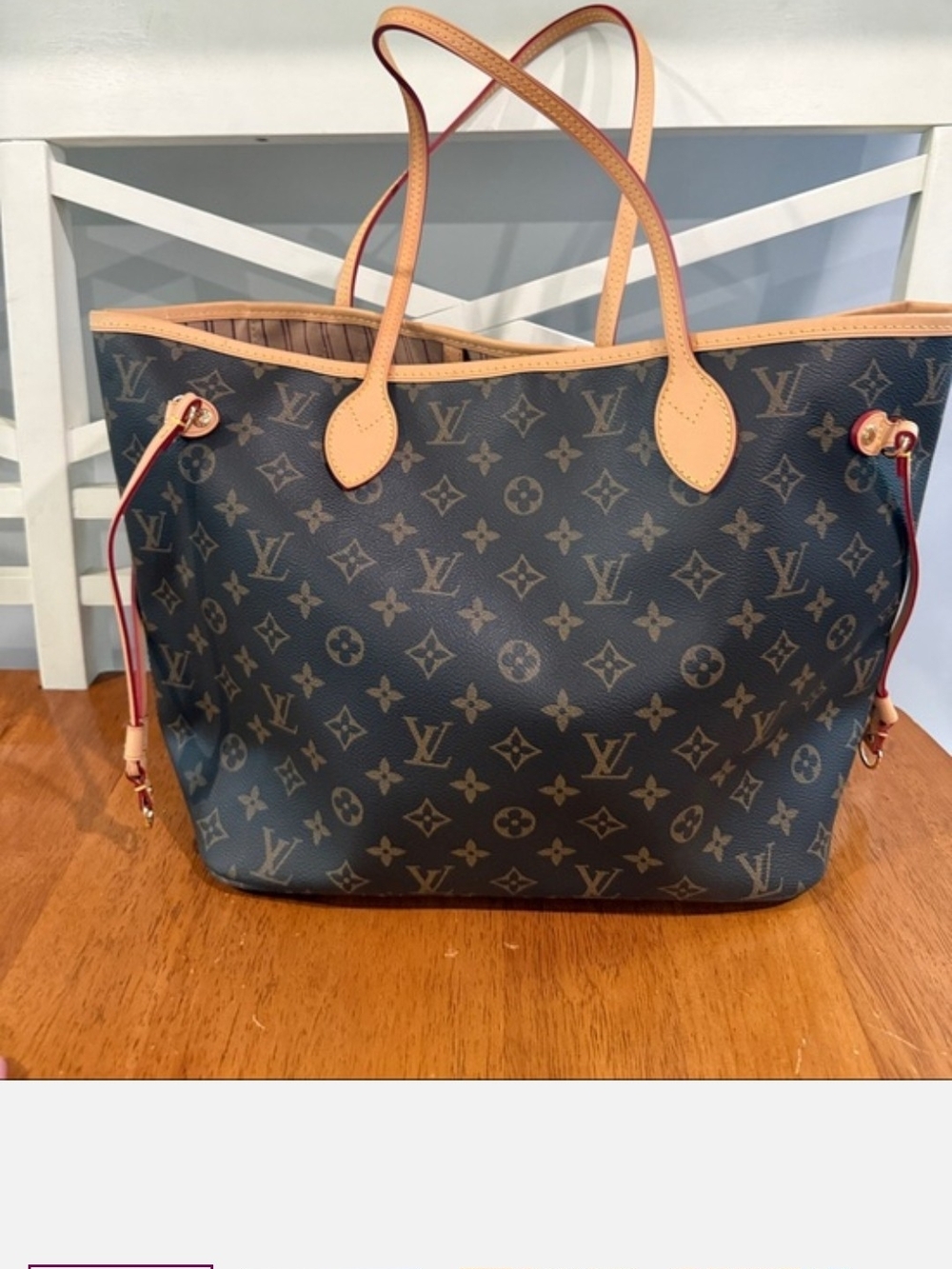 Louis Vuitton Monogram Neverfull Tote in Brown with Tan Trim